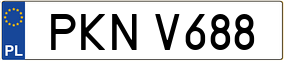 Trailer License Plate